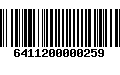 Código de Barras 6411200000259