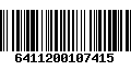 Código de Barras 6411200107415