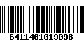 Código de Barras 6411401019098