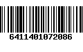 Código de Barras 6411401072086