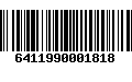 Código de Barras 6411990001818