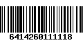 Código de Barras 6414260111118