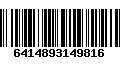 Código de Barras 6414893149816