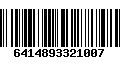 Código de Barras 6414893321007