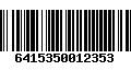 Código de Barras 6415350012353