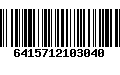 Código de Barras 6415712103040