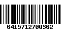 Código de Barras 6415712700362