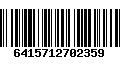 Código de Barras 6415712702359