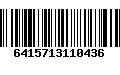 Código de Barras 6415713110436