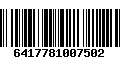 Código de Barras 6417781007502