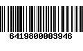 Código de Barras 6419800003946