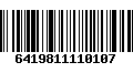 Código de Barras 6419811110107