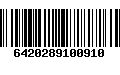 Código de Barras 6420289100910