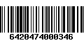 Código de Barras 6420474000346