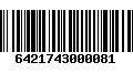 Código de Barras 6421743000081