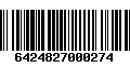 Código de Barras 6424827000274