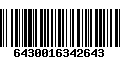 Código de Barras 6430016342643