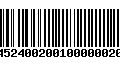 Código de Barras 64524002001000000200