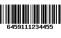 Código de Barras 6459111234455