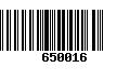 Código de Barras 650016