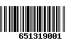 Código de Barras 651319001