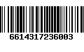 Código de Barras 6614317236003