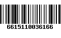 Código de Barras 6615110036166