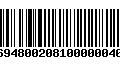 Código de Barras 66948002081000000400