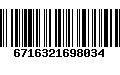 Código de Barras 6716321698034