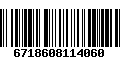 Código de Barras 6718608114060