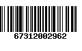 Código de Barras 67312002962