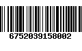 Código de Barras 6752039158002