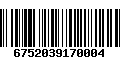 Código de Barras 6752039170004