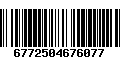 Código de Barras 6772504676077