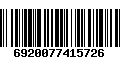 Código de Barras 6920077415726