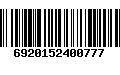 Código de Barras 6920152400777