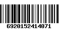 Código de Barras 6920152414071