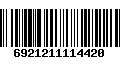 Código de Barras 6921211114420