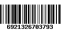 Código de Barras 6921326703793