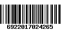 Código de Barras 6922017024265