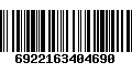 Código de Barras 6922163404690