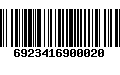 Código de Barras 6923416900020