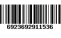 Código de Barras 6923692911536