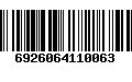 Código de Barras 6926064110063