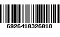 Código de Barras 6926410326018