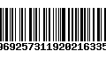 Código de Barras 69692573119202163355