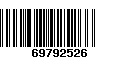 Código de Barras 69792526