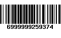 Código de Barras 6999999259374