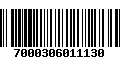 Código de Barras 7000306011130