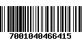 Código de Barras 7001040466415